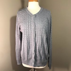 EB Heather Mini Cable Knit Cardigan 2XL